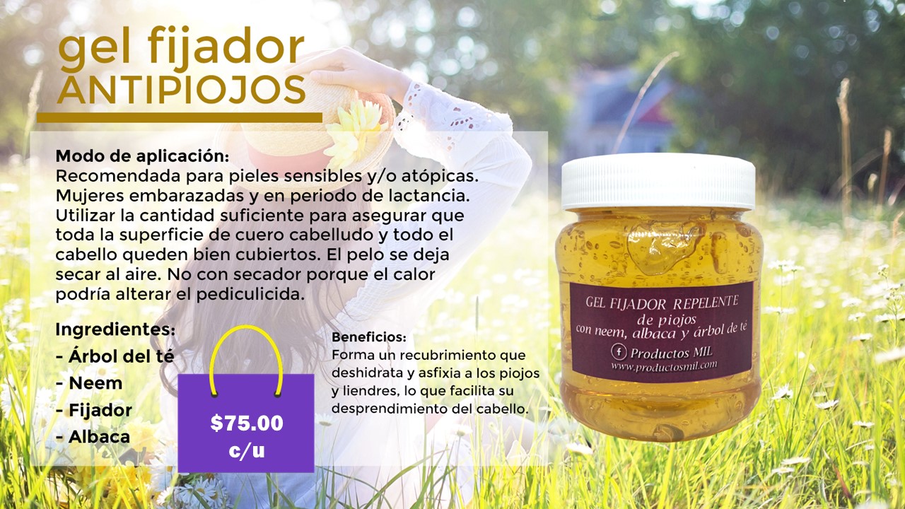 Gel Fijador Capilar Antipiojos en Monterrey