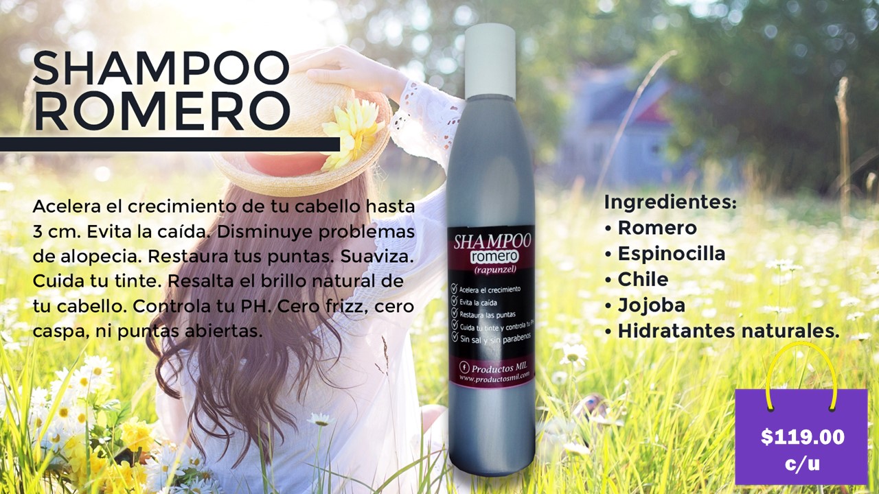 Shampoo de Romero Antica&iacute;da en Monterrey